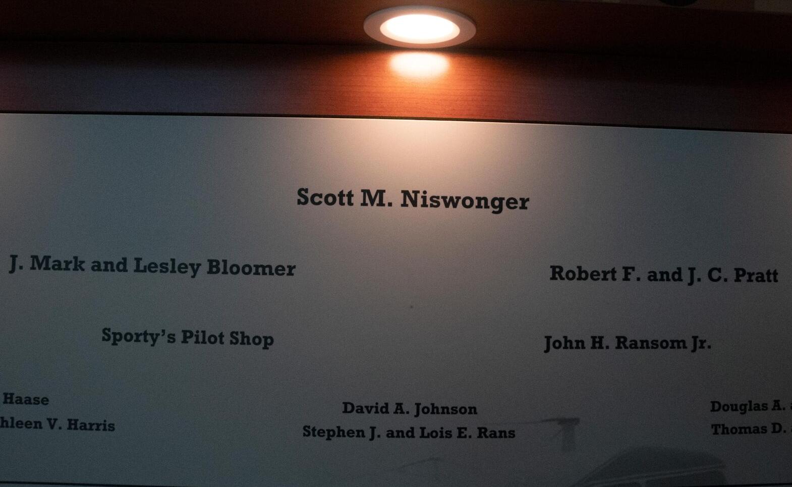 5/5/2021 Scott Niswonger nameplate